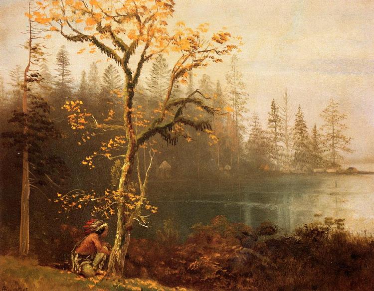 Albert Bierstadt Painting Indian Scout